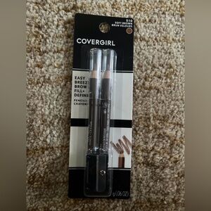 CoverGirl Easy Breezy Brow Fill + Define Pencils 510 Soft Brown + Sharpener NEW